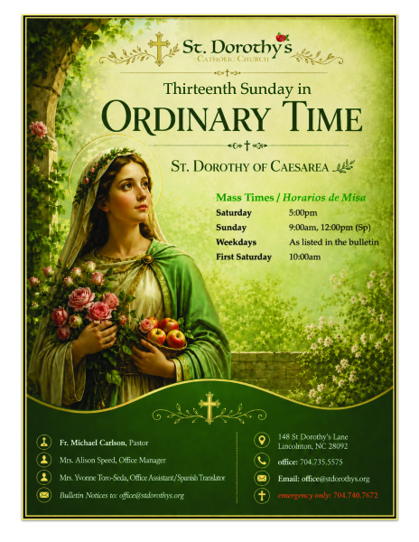 June 28, 2026 - Thirteenth Sunday in Ordinary Time